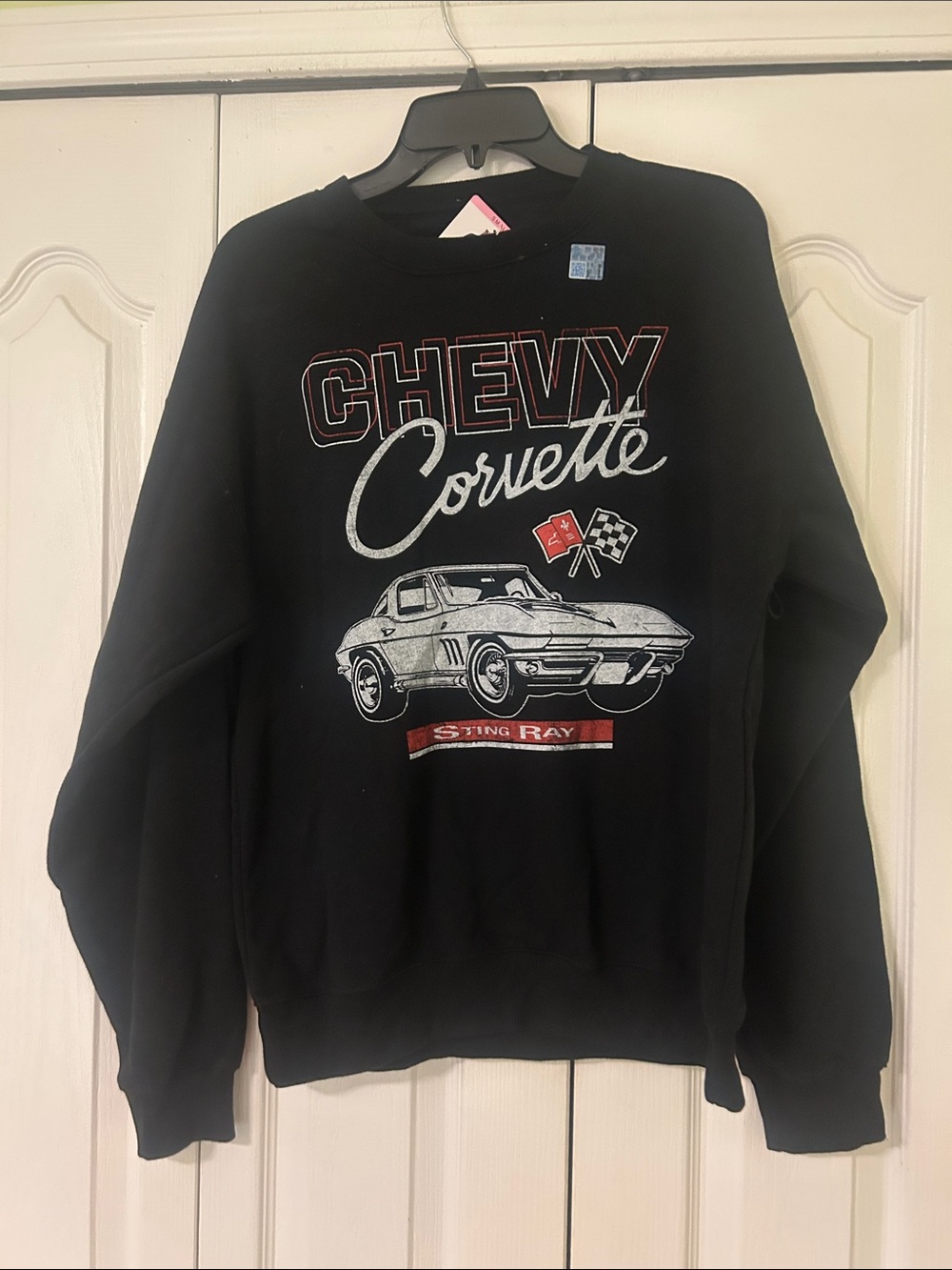Chevy Corvette Graphic Crewneck Sweatshirt - Black